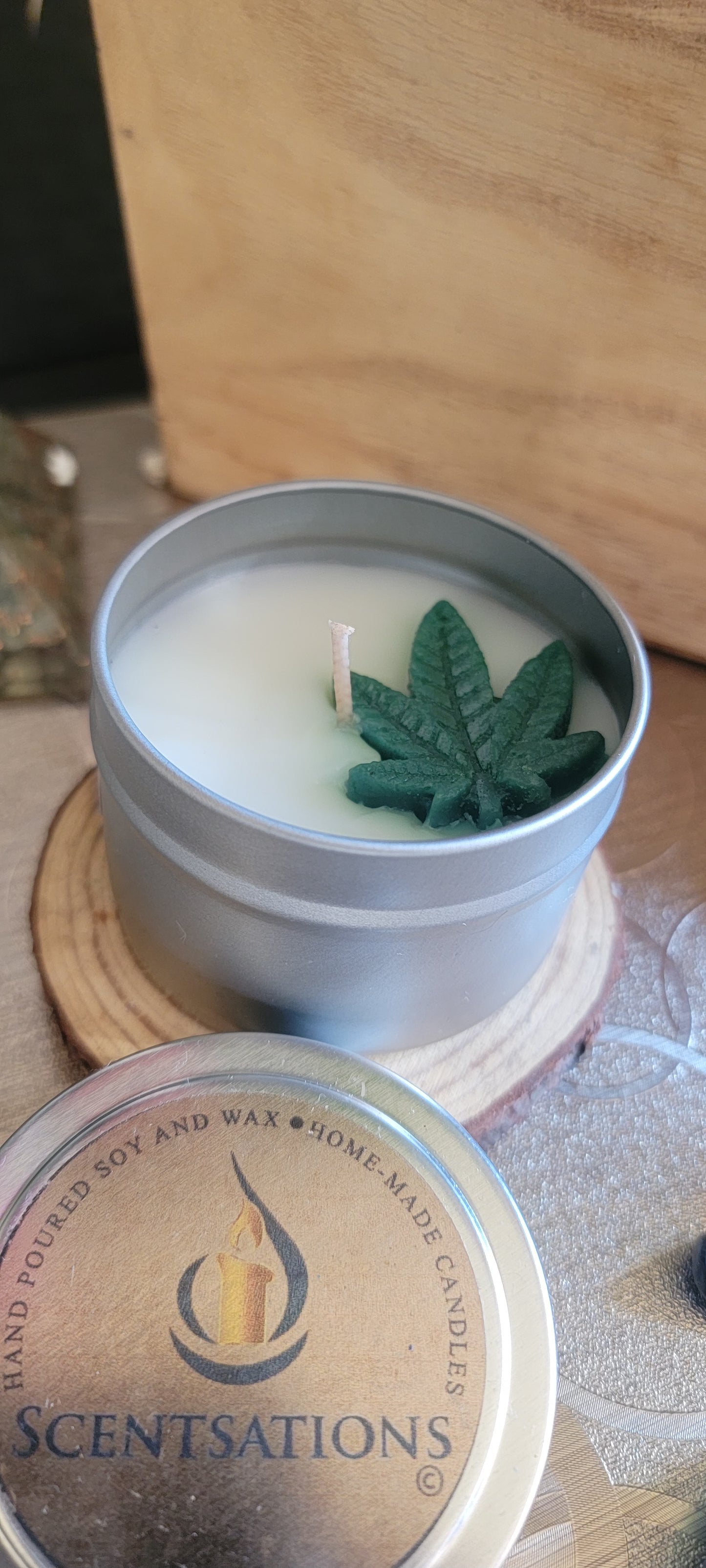 The 420,  4oz Scented Candle Cedarwood scented