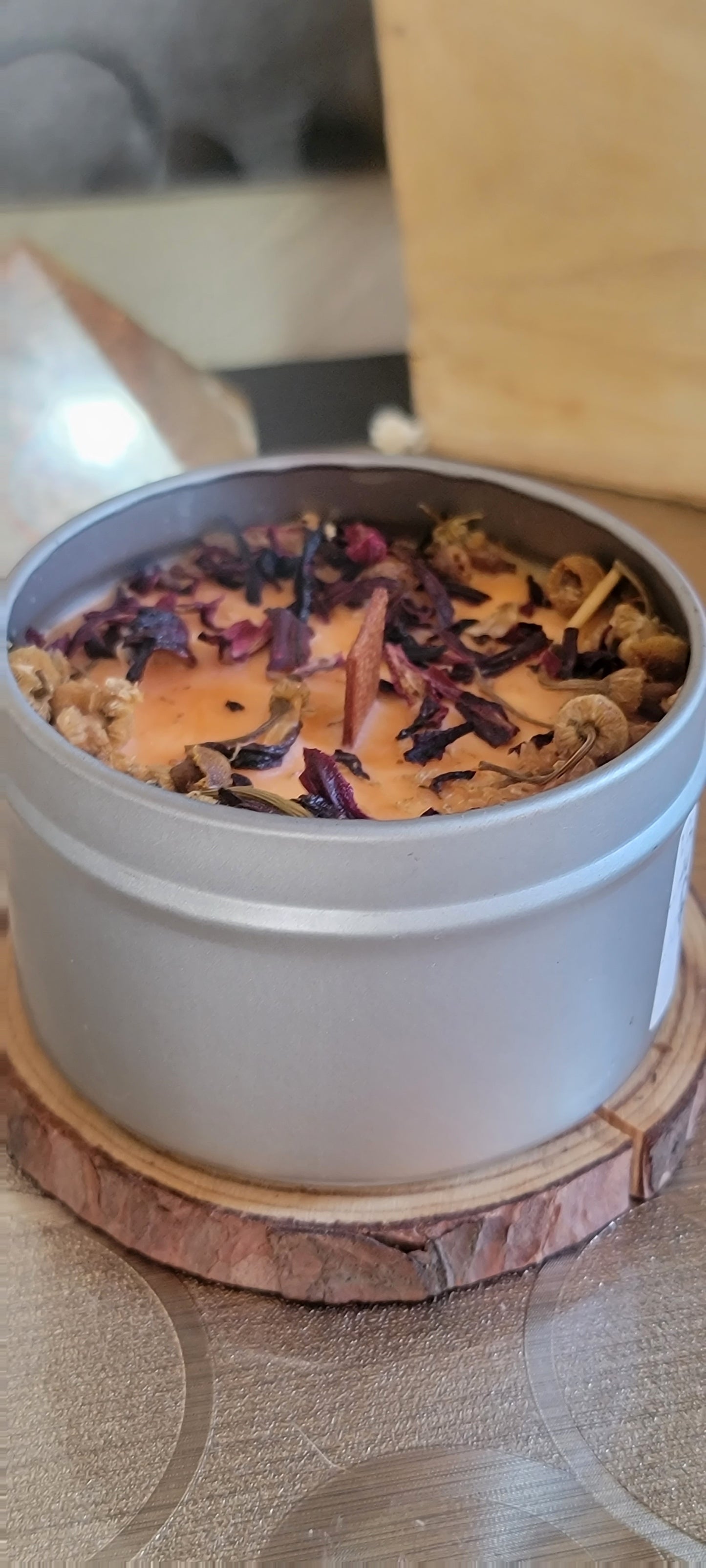 Orange Vanilla with Hibiscus and Chamomile Scented Candle